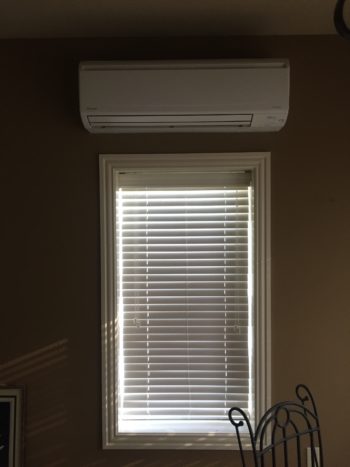 Daikin Ductless System Interior Wall Mount Head installed by Morris Heat and Air